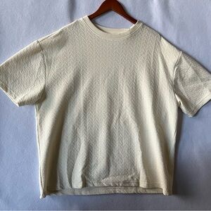 Denim & Flower Relaxed Fit Cream Patterned Shirt